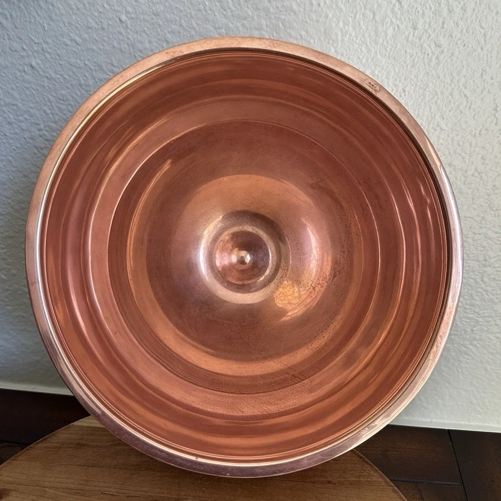 Vintage O.D.I. Spun Solid Copper Mixing Bowl 9
